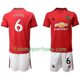 Koszulka Manchester United Pogba 6 Dziecięcy Domowe Koszulki Piłkarskie 2019-2020 Krótki Rękaw